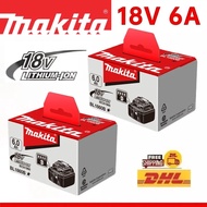 100% Asli Makita 6Ah/5Ah/3Ah untuk Makita 18V BL1830B BL1850B BL1850 BL1840 BL1860 BL1815 Gantian Li
