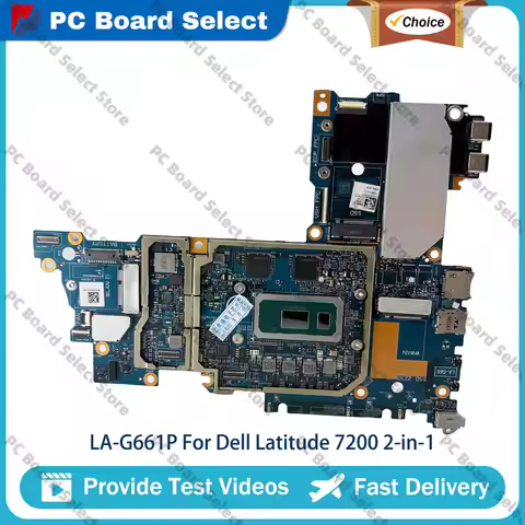 Laptop Motherboard For Dell Latitude 12 7200 DDB20 LA-G661P with i3 i5 i7 CPU RAM 16G CN-0XFWFG 0TJF