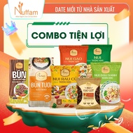 (Combo Tiện Lợi) Nui Ống Dài Vàng Nui Gạo Lứt Nui Rau QuảNui Đậu Xanh Nui Gạo Bún Tươi Sấy Khô Bún G