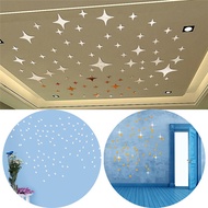 authentic 50PCS 3D Star Acrylic Mirror Wall Sticker Living Room Bed Room Ceiling Mirror Wall Sticker