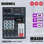 HARDWELL MIX400 Audio Mixer 4 channels Bluetooth/USB/MP3 playback live sound card mixer
