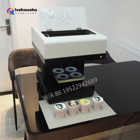 Best Quality 4 Cups Edible Ink Food Printer Edible Ink Coffee Printer Cake printing machine Inkjet P