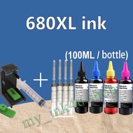 HP 680 ink HP 680XL ink HP680XL refillable ink compatible for HP  1115 1118 2135 2138 4538 4678 2600 3635 3636 3638 3838