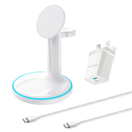 Anvers 3 in 1 Wireless Charger Stand 15W Fast Magnetic Charging Dock for iPhone 12-16 SeriesiWatchAi