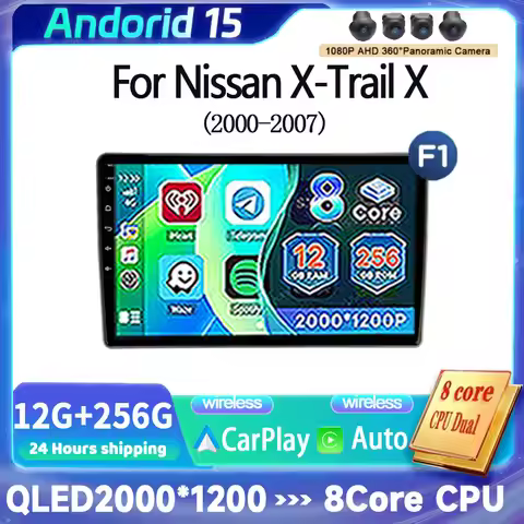 Android 15 Carplay Auto For Nissan X-Trail X Trail X - Trail 1 T30 2000 - 2007 Car Radio Multimedia 