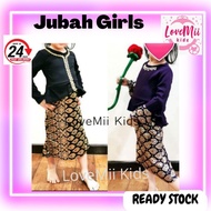 Peplum Jubah Girls Kids Children Muslims Long Sleeve/Baju Kurung Budak Perempuan Berlengan Panjang B