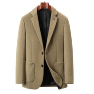 [Wear 45-90kg] M-4XL Winter Trend Plus Fat Plus Size Business Casual Woolen Coat Men's Loose Windpro