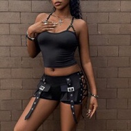 Rave Outfits Gyaru Style Festival Boho Vacation  Women Summer Clothes  Cowgirl  Extremely Low-Rise U