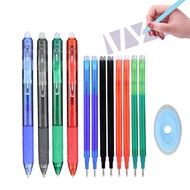 0.5mm Magic Erasable Pen Press Gel Pen Set 8 Colors Erasable Refill Rod Gel Ink Stationery Retractab