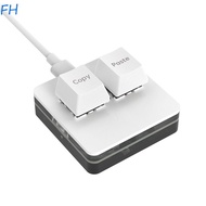 FENGHA Copy Paste Keypad, Acrylic Mini Custom Mini 2 Key Keypad, Hot Swap Illumination Red Switch Me