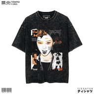 TISSATSU AESPA GISELLE RICH Oversize Washed T-Shirt Kpop Wash Slimfit T-Shirt AESPA-45/