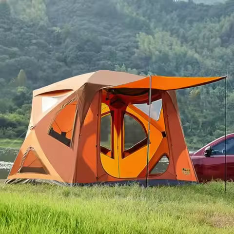 Instant Pop-Up Weather Resistant Camping Hub Tent Easy 60 Second Set-Up Portable 4 Person Tents for