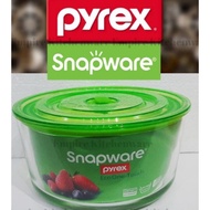 Limited !Snapware Pyrex Airtight ECO ONE-TOUCH Glass Container with Green Lid Range Made In Korea