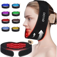 8 Colors Cordless Infrared Light Therapy for Neck and Chin, Portable Rechargeable Red Light Therapy 