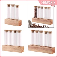 [Shiwaki3] Coffee Bean Jar Coffee Bean Storage Containers Wooden Display Stand Coffee Bean Storage T