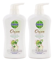 Dettol Onzen Smoothing  Ringo &amp; Aloe Vera Shower Gel ครีมอาบน้ำ เดทตอล แอปเปิ้ลและอโลเวร่า 500ml. (แพคคู่)