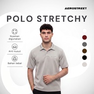 Aerostreet Zean T-Shirt Men's ScubaPOLO IVORY Men's Casual Collar ScubashirtPOLO Not Easy to Wrinkle