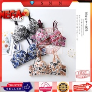 BRA BUNGA FLOWERED BRA ROSE WIRED BRA [L25741] PLUS SIZE BRA 36-42