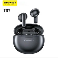 Awei T87 Bluetooth Earphone Wireless Earbud ENC Call Noise Cancelling Earbuds 0.06s Low Latency Mini Gaming Earphones