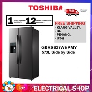 Toshiba Side-by-side GR-RS637WE-PMY Inverter Refrigerator 573L GRRS637WEPMY Fridge with Water &amp; Ice Dispenser