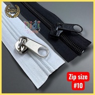 [ Jual meter ] zip nylon 10#/ zip potong size 10#/ zip beg/ zip meter size 10#/ zip khemah/ champers