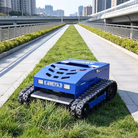 Customized Zero Turn Remote Self-propelled Tracked Mower For Hilly Orchard Grass Removal Work