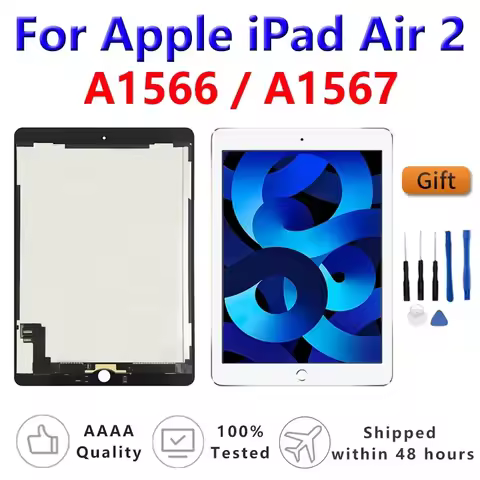 9.7" OEM LCD For Apple iPad Air 2 iPad 6 A1566 A1567 Touch Screen Digitizer Glass Assembly Replaceme