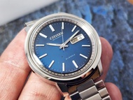 citizen ออโตเมติค หน้าน้ำเงินเข้ม สภาพสวยๆ ร่นเก่า นาฬิกาจากปี 1970 เดิมๆ ใช้งานปกติ