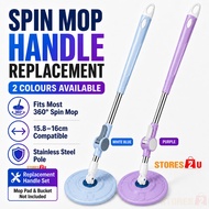 Spin Mop Handle Replacement Stainless Steel Pole for 360 Spin Mop Stick Batang Mop Pusing Gagang Pen