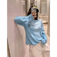 Acne Studios Tshirt Men Women Printing Cotton Oversize Long Sleeve Summer Coat Simple O-Neck Tag Coa