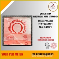 ◪ ┇ ℡ (PER METER) Omega THHN (STRANDED WIRE) #10(5.5mm²) #8(8.0mm²)