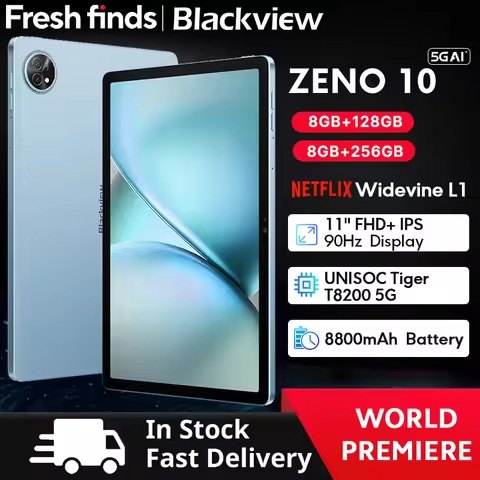Blackview Zeno 10 5G AI Tablet 11-inch FHD+ 90Hz Display Widevine L1 UNISOC Tiger T8200 8800mAh Quad