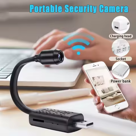 Portable Mini Camera USB WiFi Wireless Camera 120° Wide Angle Surveillance Micro Nanny Camera Suppor