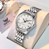 OPK Jam Tangan Perempuan Original Waterproof Analog Quartz Stainless Steel Luminous Casual Minimalis