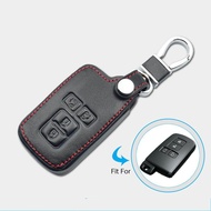 Leather Car Key Case For Toyota Sienta Noah Voxy Esquire Vellfire Alphard 4 Buttons Remote Fob Cover