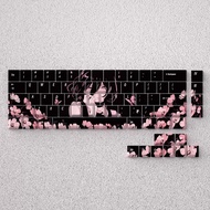 Translucent Reze Keycaps Chainsaw Man Keycap Black Keycaps PBT Dye-Sub Cherry 73 Keys Fits 60 65 68 