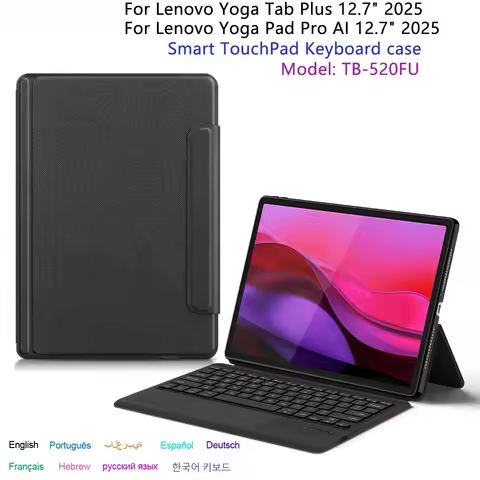 Touchpad Keyboard For Lenovo Yoga Tab Plus 12.7'' 2025 TB520FU Case for Lenovo Yoga Pad Pro 12.7 Tab