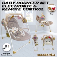 NEW BORN AUTO BABY SWING WITH MOSQUITO NET AND REMOTE CONTROL