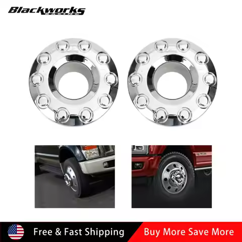 A Pair of Aluminum Super Duty Wheel Center Hub Caps for Ford F450 F550 2005-2017 Dually 10 Lug Wheel