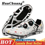 HUACHUANG Cycling Shoes for Men and Women MTB Bicycle Shoes for Men Rubber Casual Sports Sneakers Super fiber Material Color printing Men Bike Shoes MTB Road Cleats Shoes for Men