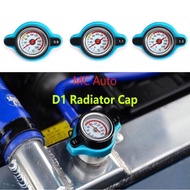 D1 Radiator Cap with Meter Water Temp Gauge (Alloy + Silicone Rubber) Radiator Cap Big Head Small He