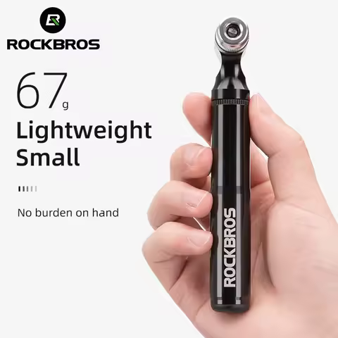 ROCKBROS Bike Pump130PSI Air Pump Aluminum Alloy Portable Drop-proof Bike Ultralight Hand Pump MTB M