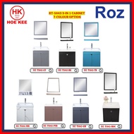 Roz 3 in 1 set 304 Stainless Steel Basin Cabinet + Mirror + Glass Shelf RT5043