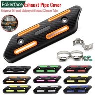POKERFACE Universal Off-road Motorcycle Exhaust Silencer Tube Heat Shield Protector Protection Pit C