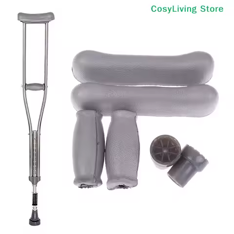 [CL]6Pcs/set Axillary Crutch Accessories Kit Pads Replacement Antislip Rubber Underarm Cushions Hand