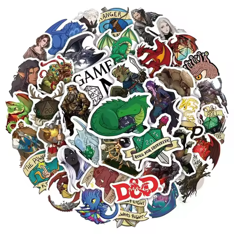 10/30/50PCS Games Dnd Graffiti Stickers Luggage Bicycle Notebook iPad Skateboard Guitar Helmet Water