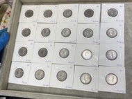 1937年香港一毫硬幣（A2217 A2212 A2216 A2211 A2215 A2214 A2210 A2209 A2205 A2306 A2207 A2208 A2230 A2213 A222