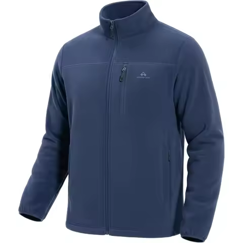 Pioneer Camp Men's Polar Fleece Jacket Full Zip Lightweight Hiking Outdoor