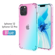 Carristo Iphone 12 / Iphone 12 Pro Anti-Shock Case Cover Rainbow Aurora TPU Soft Casing Housing