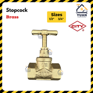 1/2" 3/4" City Brass Stopcock | PVC Stopcock | Water Gate Valve Plumbing | Stopcock Tembaga | Stop V
